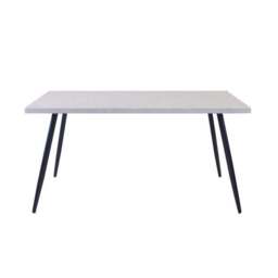 Zuri 6 Seater Rectangular Dining Table, Grey Concrete Effect - thumbnail 2