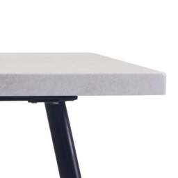 Zuri 6 Seater Rectangular Dining Table, Grey Concrete Effect - thumbnail 5