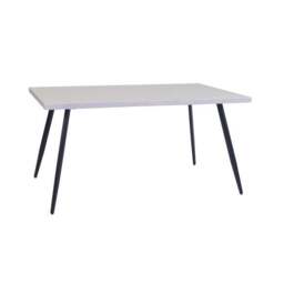 Zuri 6 Seater Rectangular Dining Table, Grey Concrete Effect - thumbnail 3