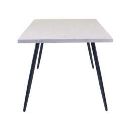 Zuri 6 Seater Rectangular Dining Table, Grey Concrete Effect - thumbnail 4