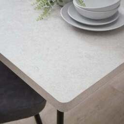 Zuri 6 Seater Rectangular Dining Table, Grey Concrete Effect - thumbnail 6