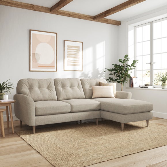 Sven Chunky Tonal Weave Large Corner Chaise Sofa - image 1