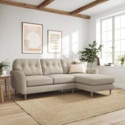 Sven Chunky Tonal Weave Large Corner Chaise Sofa - thumbnail 1