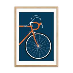 East End Prints Orange Coloured Race Bike Print by Bo Lundberg - thumbnail 2