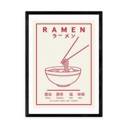East End Prints Ramen (Red & White) Print - thumbnail 2