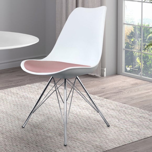 Fusion Living Soho White Plastic Dining Chair - image 1