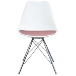 Fusion Living Soho White Plastic Dining Chair - thumbnail 3