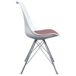 Fusion Living Soho White Plastic Dining Chair - thumbnail 4