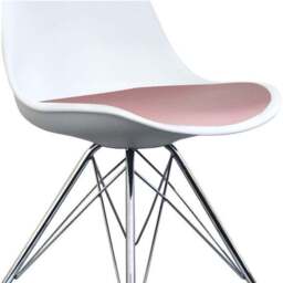 Fusion Living Soho White Plastic Dining Chair - thumbnail 6
