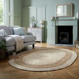 Churchgate Wistow Jute Oval Rug - thumbnail 1