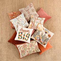 Embroidered Ditsy Floral Cushion - thumbnail 6