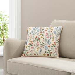 Embroidered Ditsy Floral Cushion - thumbnail 1