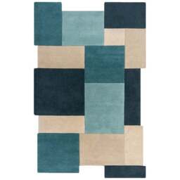 Collage Modern Cut-Out Wool Rug - thumbnail 2