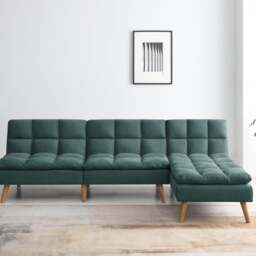 Cloud Fabric Corner Double Sofa Bed - thumbnail 1