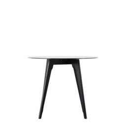 Brea 4 Seater Round Glass Top Dining Table - thumbnail 3