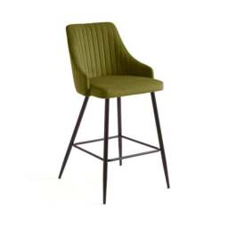 Shea Counter Height Barstool, Velvet - thumbnail 5