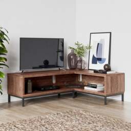 "Fulton Open Corner TV Unit Pine for TVs up to 55""" - thumbnail 1