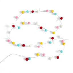 Multicoloured Pom Pom String Lights - thumbnail 5