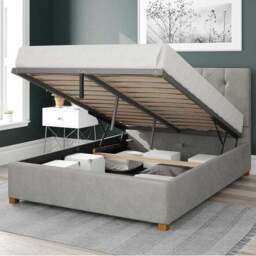Hepburn Plush Velvet Ottoman Bed Frame - thumbnail 2