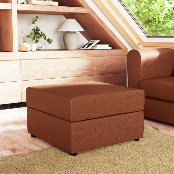 Square Arizona Faux leather Storage Footstool - image 1