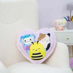 Squishmallows Flash Reversible Heart Shaped Cushion - thumbnail 1