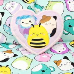Squishmallows Flash Reversible Heart Shaped Cushion - thumbnail 4