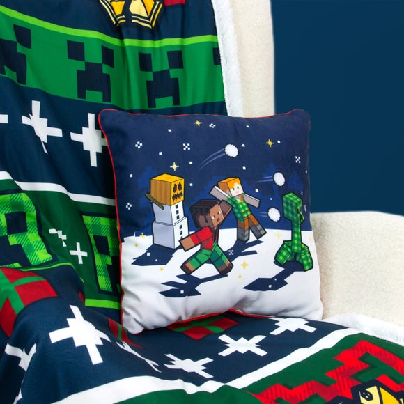 Minecraft Snowy Square Cushion - image 1