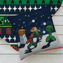 Minecraft Snowy Square Cushion - thumbnail 4