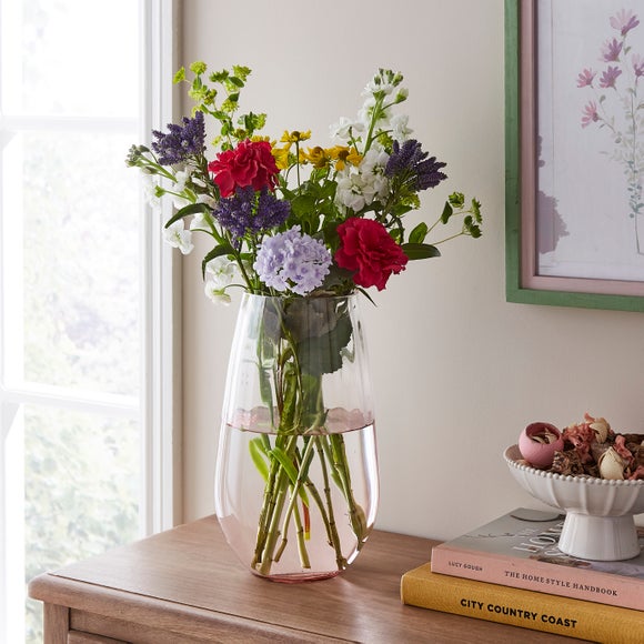 Tinted Curved Glass Vase - image 1