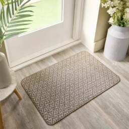 Marvel Boucle Greek Key Washable Doormat - thumbnail 1