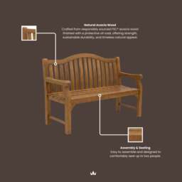 Maria 3 Seater Bench - thumbnail 2