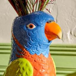 Parrot Ceramic Vase - thumbnail 2