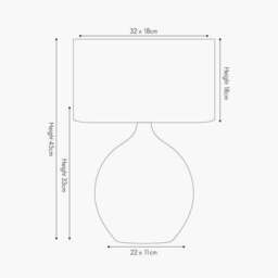 Gemini Gold Etched Ceramic Table Lamp - thumbnail 5