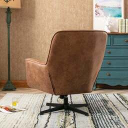 Image Furnishings Felicia Faux Leather Swivel Chair - thumbnail 3