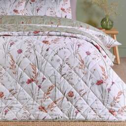 Catherine Lansfield Grasmere Brushed Floral Bedspread - thumbnail 1
