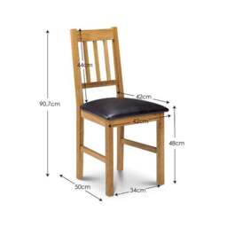 Coxmoor Set of 2 Dining Chairs, Brown Faux Leather - thumbnail 6