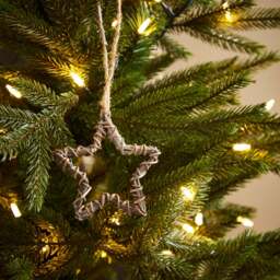 Woven Wicker Star Hanging Decoration - thumbnail 1