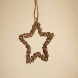 Woven Wicker Star Hanging Decoration - thumbnail 2
