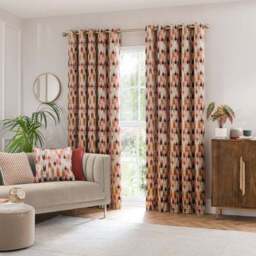 Kelso Cut Velvet Eyelet Curtains - thumbnail 2