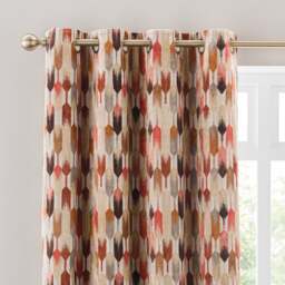 Kelso Cut Velvet Eyelet Curtains - thumbnail 1