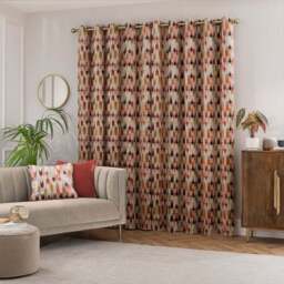 Kelso Cut Velvet Eyelet Curtains - thumbnail 4