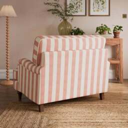 Beatrice II Woven Stripe Snuggle Chair - thumbnail 2