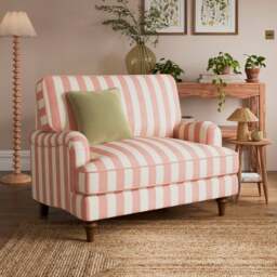 Beatrice II Woven Stripe Snuggle Chair - thumbnail 1