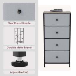 Maye 4 Drawer Fabric Chest - thumbnail 3