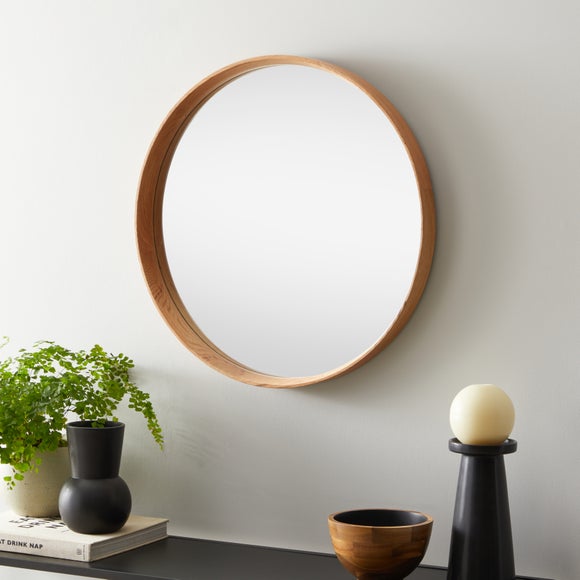 Elements Round Framed Wall Mirror - image 1