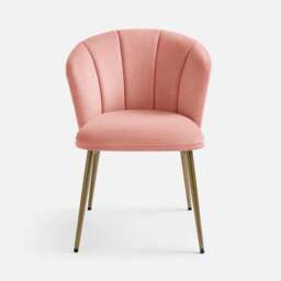Kiley Dining Chair with Gold Legs, Velvet - thumbnail 6
