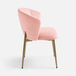 Kiley Dining Chair with Gold Legs, Velvet - thumbnail 5