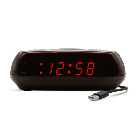 Acctim Miramar Black Alarm Clock - image 1