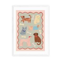 East End Prints Dogs in Sage and Pink Print - thumbnail 2