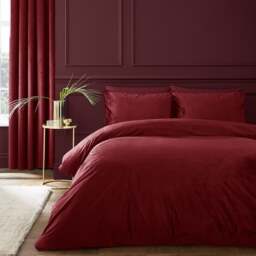 Catherine Lansfield Kingsley Soft Matt Velvet Duvet Cover and Pillowcase Set - thumbnail 1